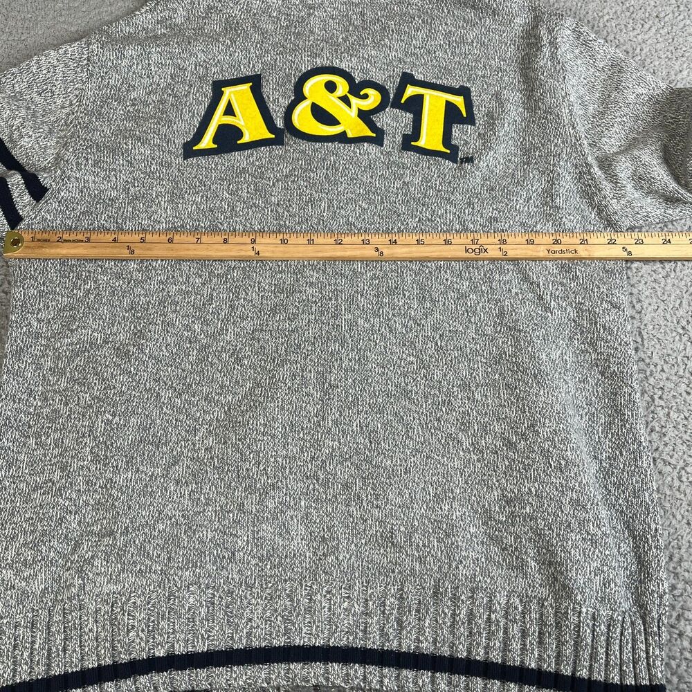 NORTH CAROLINA AT&T State University Aggies Sweater Men L Cardigan Elbow Patch - Picture 11 of 12